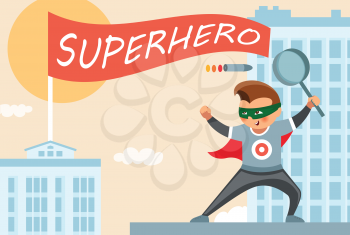 Superhero party background for invitation card