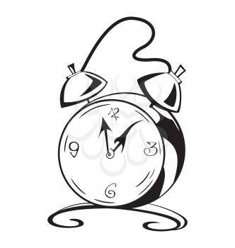 Royalty Free Clipart Image of an Alarm Clock