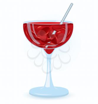 Royalty Free Clipart Image of a Cup Full of Blood