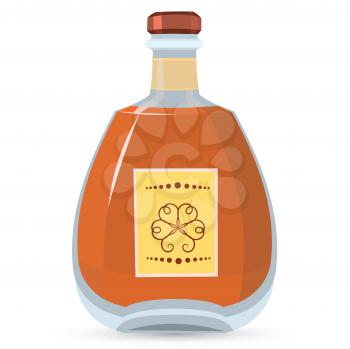 Royalty Free Clipart Image of a Bottle of Whiskey
