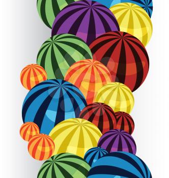 Royalty Free Clipart Image of Colourful Balls