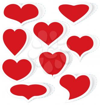 Royalty Free Clipart Image of Heart Stickers