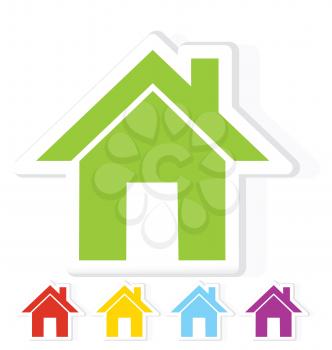 Royalty Free Clipart Image of Home Icons