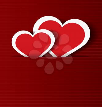 Royalty Free Clipart Image of Paper Hearts