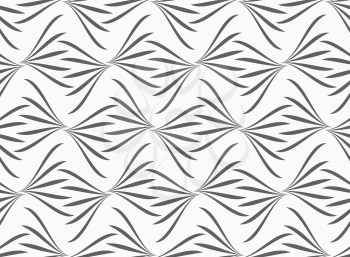 Seamless stylish geometric background. Modern abstract pattern. Flat monochrome design.Repeating ornament gray floral.