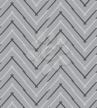 Seamless stylish geometric background. Modern abstract pattern. Flat monochrome design.Monochrome pattern with gray and black chevron lines.