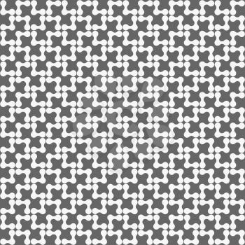 Seamless stylish geometric background. Modern abstract pattern. Flat monochrome design.Dark gray ornament with rounded shapes forming triangles.