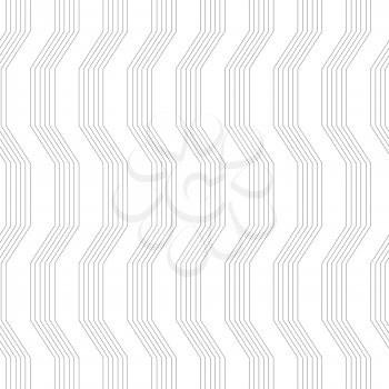 Seamless stylish geometric background. Modern abstract pattern. Flat monochrome design.Gray ornament with warping stripes.