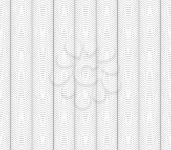 Abstract geometric background. Seamless flat monochrome pattern. Simple design.Slim gray striped continues waves.