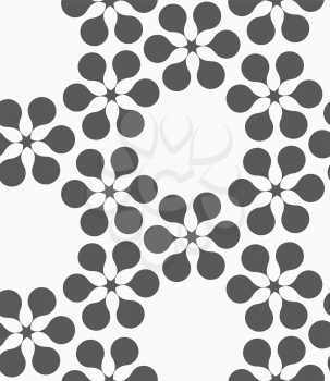 Abstract geometrical pattern. Modern monochrome background.Flat gray with flower forming grid.