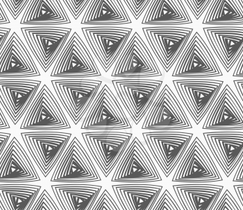 Abstract geometrical pattern. Modern monochrome background.Flat gray with hatched triangles.