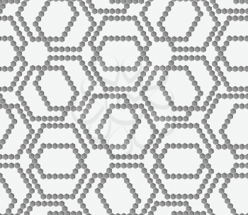 Abstract geometrical pattern. Modern monochrome background.Flat gray with hexagonal complex grid.