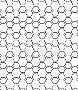 Abstract geometrical pattern. Modern monochrome background.Flat gray with hexagonal stars.
