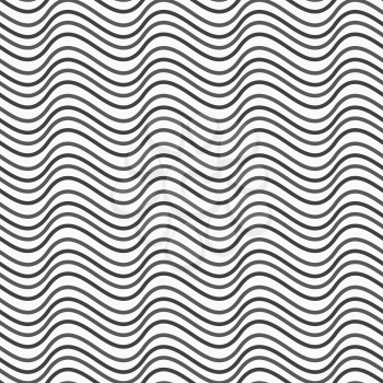 Abstract geometrical pattern. Modern monochrome background.Flat gray with horizontal wave texture.