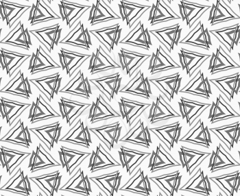 Abstract geometrical pattern. Modern monochrome background.Flat gray with interlocking triangles.