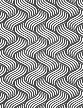 Abstract geometrical pattern. Modern monochrome background.Flat gray with striped ripples.