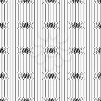 Abstract geometrical pattern. Modern monochrome background.Flat gray with ties on continues stripes.