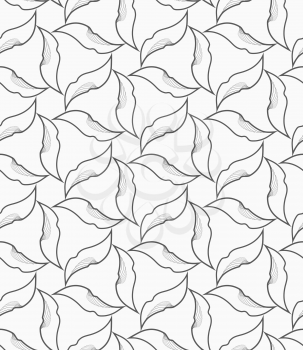 Monochrome abstract geometrical pattern. Modern gray seamless background. Flat simple design.Gray floral with hatching.