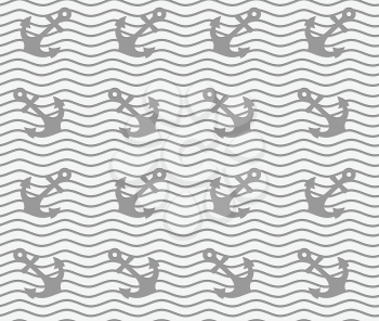 Modern seamless pattern. Geometric background with perforated effect. Shadow creates 3D texture.Perforated anchors.