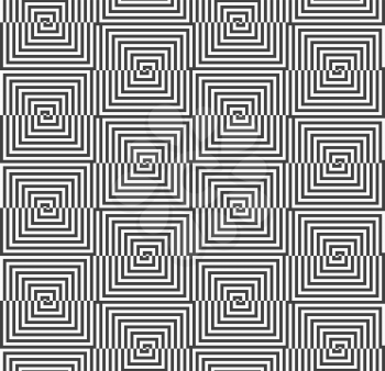 Geometric background with black and white stripes. Seamless monochrome  pattern with zebra effect.Alternating black and white half squares with shift.