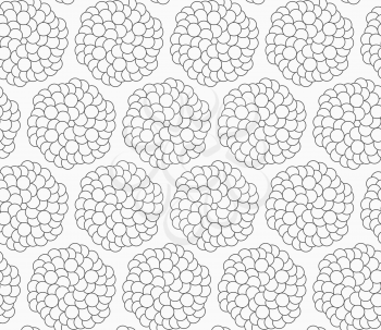Gray seamless geometrical pattern. Simple monochrome texture. Abstract background.Slim gray many pedal flowers.