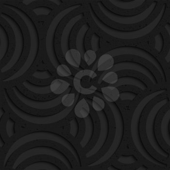 Seamless geometric background. Pattern with 3D texture and realistic shadow.Textured black plastic striped pin will.