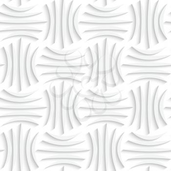 Paper white 3D geometric background. Seamless pattern with realistic shadow and cut out of paper effect.White paper 3D five stripes.