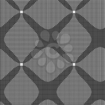 Shades of gray dark and light striped four foil.Seamless stylish geometric background. Modern abstract pattern. Flat monochrome design.