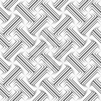 Shades of gray pointy double T shapes.Seamless stylish geometric background. Modern abstract pattern. Flat monochrome design.