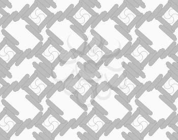 Shades of gray rounded rectangles touching.Seamless stylish geometric background. Modern abstract pattern. Flat monochrome design.