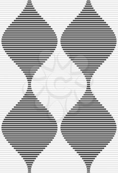 Shades of gray striped bulging waves merging.Seamless stylish geometric background. Modern abstract pattern. Flat monochrome design.