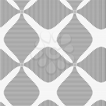Shades of gray striped four foil.Seamless stylish geometric background. Modern abstract pattern. Flat monochrome design.
