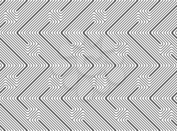 Shades of gray Z shapes.Seamless stylish geometric background. Modern abstract pattern. Flat monochrome design.