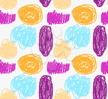 Marker drawn yellow and purple scribbles.Hand drawn with marker seamless background.Modern hipster style design.