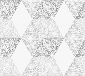 Pencil hatched light gray hexagons.Hand drawn with brush seamless background.Modern hipster style design.