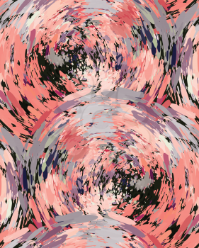 Swirling colored circles with light pink and gray.Modern pattern. Swirling circles with color.