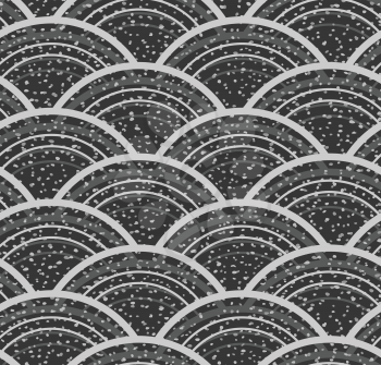 Dots and stains on gray arks.Hand drawn with ink seamless background. Fabric design. Textile collection.Seamless pattern with rough inked strokes.