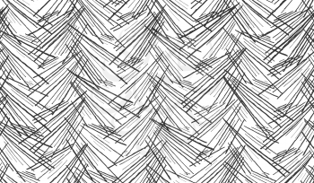 Inked strokes intersecting on white.Seamless pattern. Fabric design. Simple hand drawn hatched design.