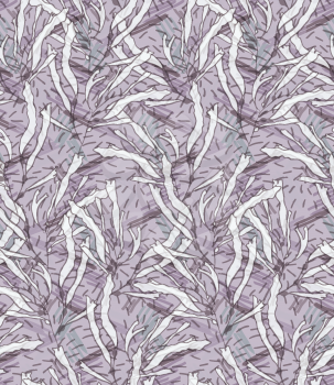 Kelp light purple hatching.Seamless pattern. Kelp fabric design