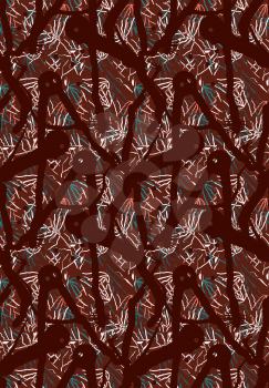 Abstract people on brown.Abstract seamless design. Seamless pattern.