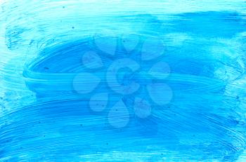 Abstract light blue textured scratched.Colorful background hand drawn with bright inks and watercolor paints. Color splashes and splatters create uneven artistic modern design.