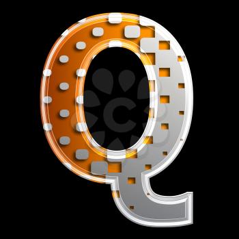 Royalty Free Clipart Image of a Letter 'Q'