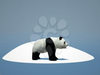 Royalty Free Clipart Image of a Panda Bear