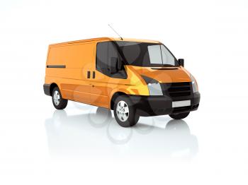 Royalty Free Clipart Image of a 3d Van