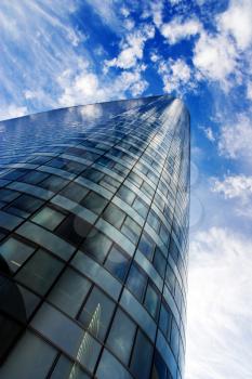 Modern skyscraper under blue sky - paris - france
