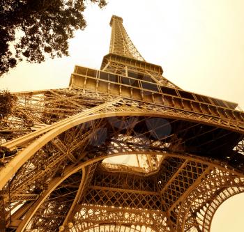 vintage picture of the Eiffel tower - Paris - France