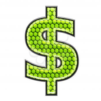 Abstract 3d currency sign with reptile skin texture - dollar
