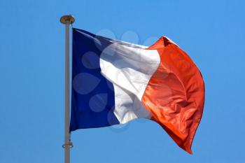 French flag on blue sky