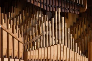 A barrel organ close up
