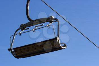 empty ski lift during the summer